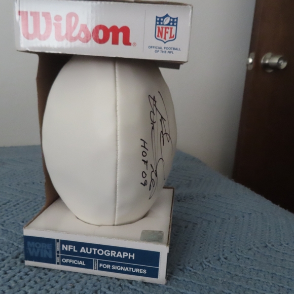 Wilson NFL Autograph Football White Panel The Duke rod woodson signed HOF09 - Picture 3 of 4